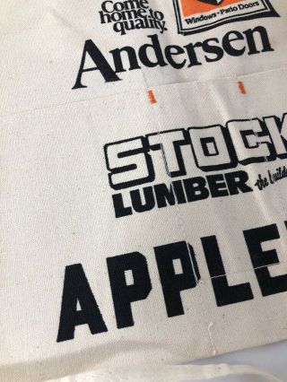 VTG Carpenters NAIL BAG Advertising Anderson Window Stock Lumber Appleton WI 2