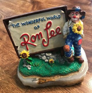 Ron Lee Clown Figurine - " The Wonderful World Of Ron Lee Billboard " - Rls1000