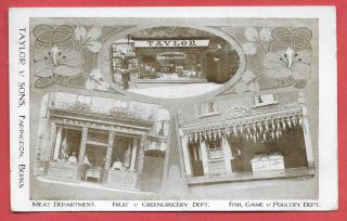 Faringdon,  Taylor & Sons,  3 Shopfronts,  Multiview Advert,  Uncommon,  1912