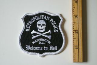 Fed/dc: Mpdc " Welcome To Hell " Patch Skull & Crossbones
