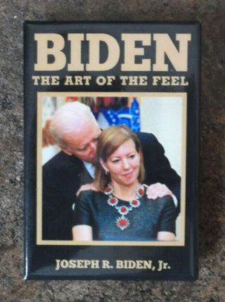 2020 Democrat Anti Joe Biden President Art Of The Feel Book Cover Trump Button