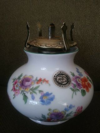 Vintage Oil Lamp Light Bavarian Porcelain - Lamplight Farms - - West Germany