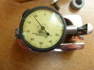 Vintage Federal Full Jeweled dial indicator machinist tool 5