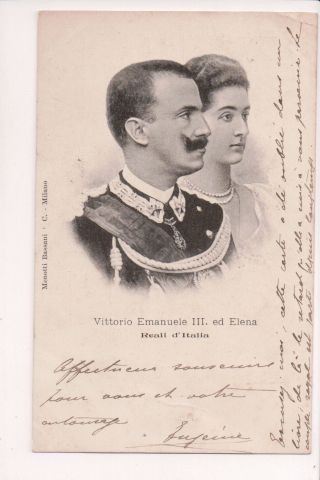 Vintage Postcard King Victor Emmanuel Iii & Queen Elena Of Italy