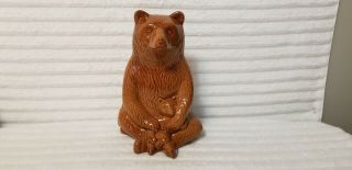 Frankoma Sculpture Momma Bear With 2 Cubs Joniece Frank Limited Edition 228/2000