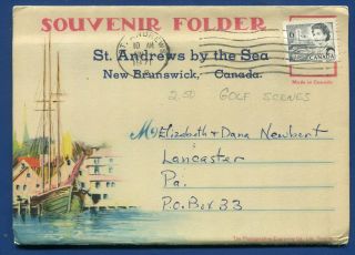 St Andrews By The Sea Brunswick Canada Algonquin Inn Postcard Folder