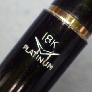 Jet Black PLATINUM C/C Fountain Pen 18K Gold F Nib Eyedropper Cartridge 2