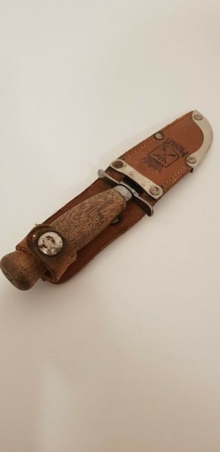 Vintage Sweden Mora Scout Knife Wood Handle middel 1940´s 4