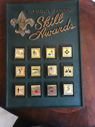 Boy Scouts Bsa Vintage Skill Award Belt Loops (complete Set) Display