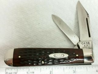 Case Xx 6231 - 1/2 Jack Knife,  1940 - 1964 Jig Red Bovine Bone Handles
