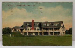 Country Club Akron Ohio 1913 To Sharon Center Medina Co.  Ohio Postcard D3