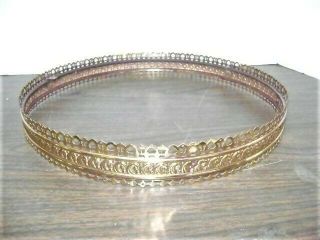 Antique Red Brass 14 " Shade Ring For Library Hanging Oil Lamp