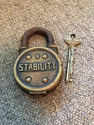 Old Brass? Padlock Lock Stability With A Key