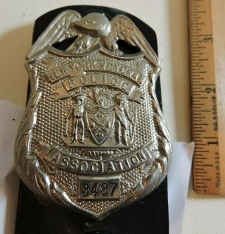 Vintage Obsolete York City Police Dept Nypd Nyc Veteran Ass.  Badge Tdbr