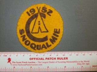Boy Scout Camp Snoqualmie 1952 Felt Wa 9819x