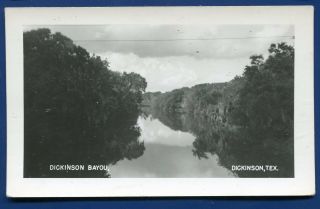Dickinson Bayou Dickinson Texas Tx Real Photo Postcard Rppc