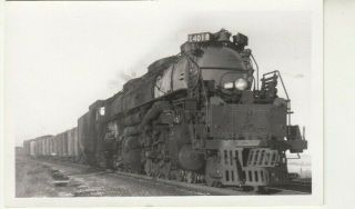 Union Pacific Locomotive 4018 Real Photo Postcard Railroad