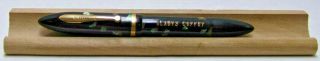 Sheaffers Black With Mother Of Pearl Vintage Fountain Pen Feather Touch 5 Nib