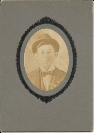 Cabinet Photo Of A Young Man Who Resembles Billy The Kid,  Old West Outlaw