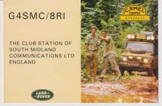Radio Qsl Postcard G4smc/8r1 Georgetown Guyana From 1992 - Camel Trophy