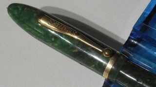 Vintage Sheaffer’s Jade Green Fountain Pen/Mechanical Pencil Combination 2