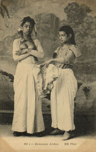 Pc Ethnic Nude Female,  Danseuses Arabes,  Vintage Postcard (b16111)