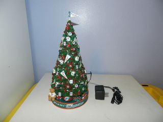 Danbury Nfl Miami Dolphins Lighted Christmas Tree Rare Hard To Find