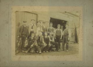 Workers Outside A Factory Or Foundry C1890s Photo