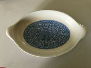 Longaberger Pottery American Craft Originals Blue Baking Dish Aco