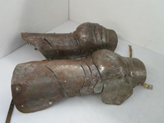 Collectibles Medieval Faire Greaves Knee Armor Steel For Knight Reenactments