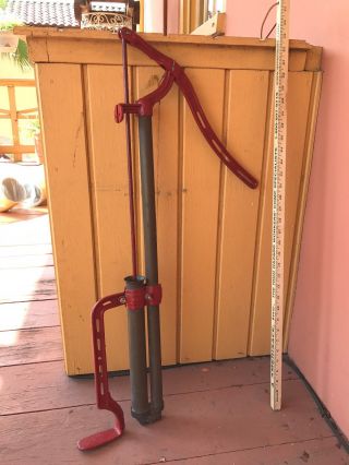 Antique Maritime Boat Brass Steel Bilge Hand Pump F E Myers Hand Tool Red