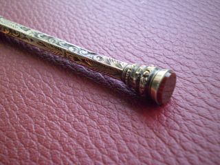 Lovely Ornate Hallmarked Victorian Silver Pencil by Henry Griffiths & Sons Ltd 4