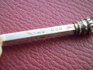 Lovely Ornate Hallmarked Victorian Silver Pencil by Henry Griffiths & Sons Ltd 5
