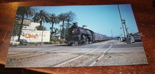 Vintage Postcard Santa Fe 3758 Steam Locomotive 7/3/1952 Santa Ana,  California