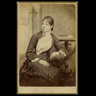 George Fields Toledo Ohio Photo 1870s Antique Cabinet Card Black Woman