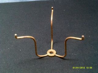 Vtg 6 1/2 " Brass Metal Lamp Shade Holder Fitter
