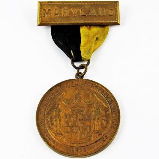 1915 Panama - Pacific International Expo Ppie Maryland Commission Committee Badge