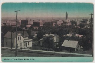 Birds Eye View,  Sioux Falls,  Sd Vintage 1910 