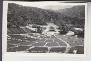 Angeleno Real Photo Postcard Hollywood Bowl Hollywood Ca 960