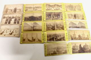 17 Antique Vintage Stereoview Cards American Scenery Ingersoll York Florida