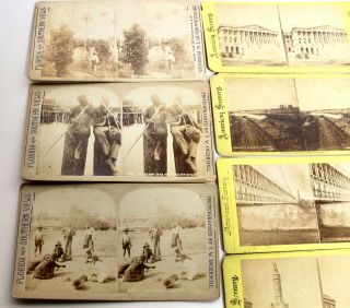 17 ANTIQUE VINTAGE STEREOVIEW CARDS AMERICAN SCENERY INGERSOLL YORK FLORIDA 2