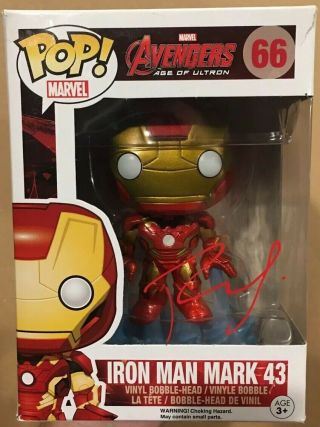 Robert Downey Jr Signed/autographed Funko Pop Marvel Iron Man Mark 43