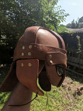 Larp Viking Leather Helmet 3