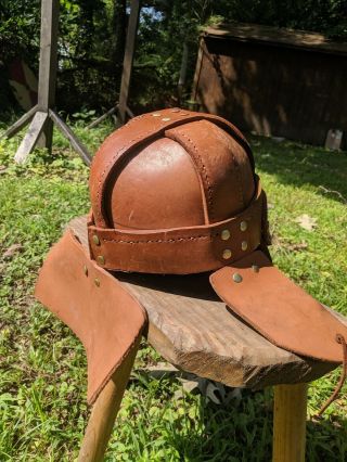 Larp Viking Leather Helmet 6
