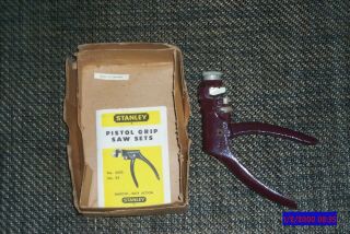 Vintage Stanley No.  42ss Pistol Grip Saw Set RARE Maroon Color,  BOX,  LITERATURE 2