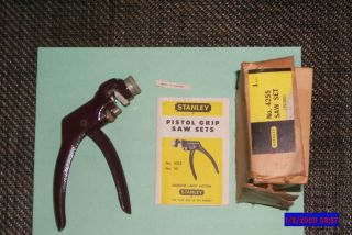 Vintage Stanley No.  42ss Pistol Grip Saw Set RARE Maroon Color,  BOX,  LITERATURE 3