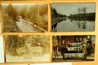 11 Postcards All from Island Falls Aroostook Co.  & Patten Penobscot Co.  Maine ME 4