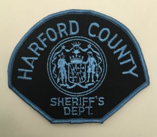 Harford County Sheriff’s Dept,  Maryland Old Felt Cheesecloth Shoulder Patch