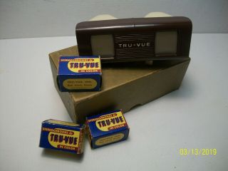 Vintage Tru - Vue " Pictures With Depth " - - With Box And 3 Stereochromes
