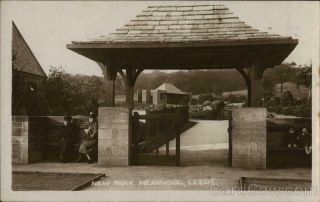 Yorkshire England Rppc Leeds Park,  Meanwood Real Photo Post Card Vintage